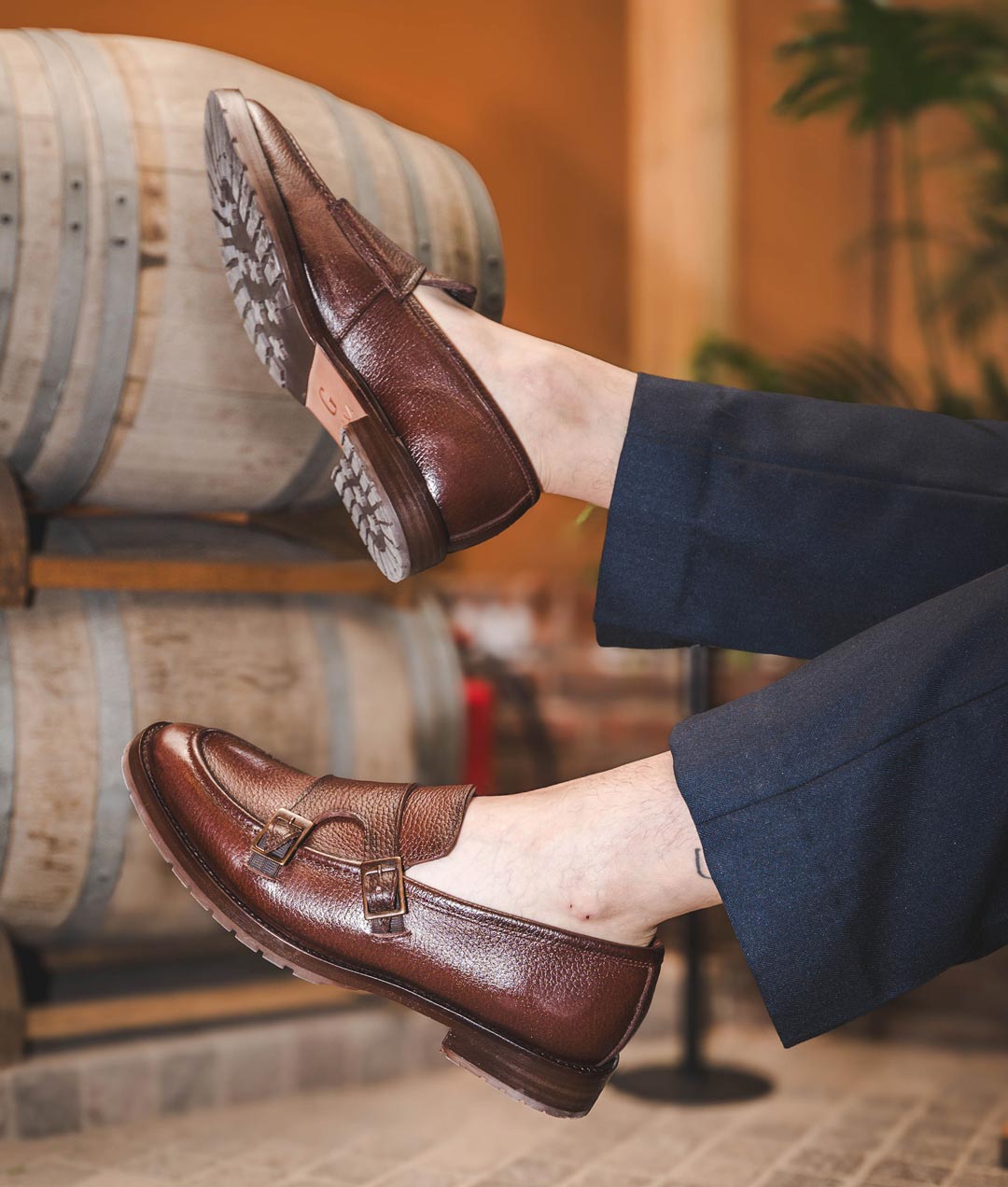 SLIPPER MONKSTRAP 7005 COÑAC